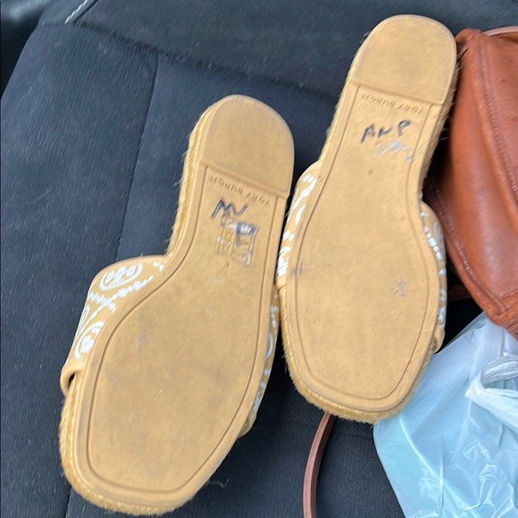 Tory Burch Beige Monogram Espadrille Sandals - Picture 7 of 11